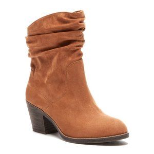 Rocket Dog Sassily Coast Scrunch Slouch Boot Tan EUC